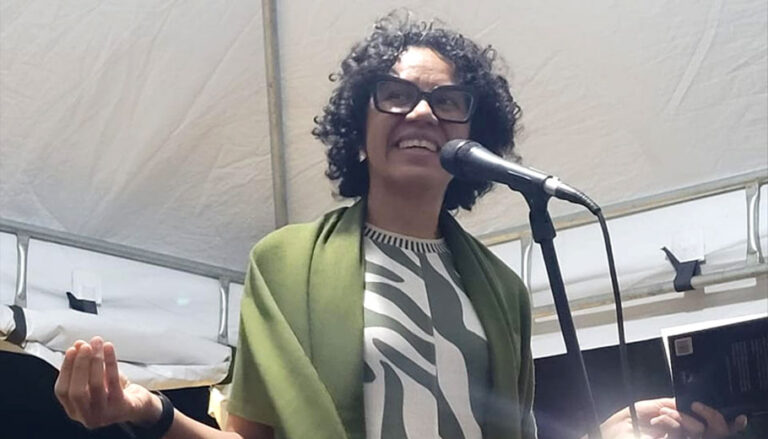 Ana Cecília no evento Pôr do Sol da Literatura